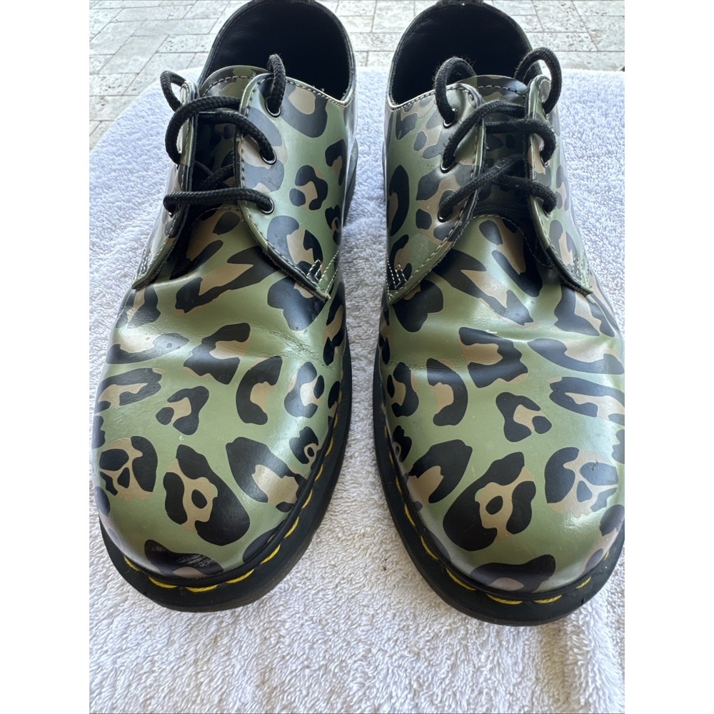 Dr Martens 1461 Oxford Leather Shoes Olive Camo Mens size 11 - Picture 2 of 9